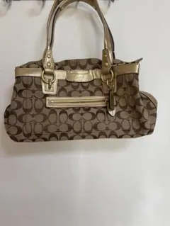 Coach Signature ハンドバッグ ブラウン/ゴールド