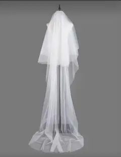 ウエディングベールヘッドドレスロングベールシンプル