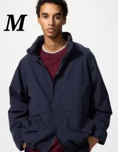UNIQLO ウインドプルーフスタンドブルゾン　男女兼用М ネイビー