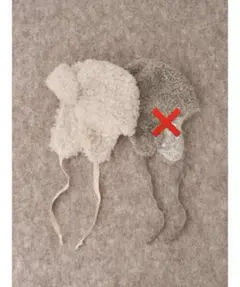 merryjenny　レースドッキングボアハット　オフホワイト　フライトキャップ