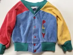 希少！ビンテージ　vintage キッズ　カーディガン80s PLAY刺繍　古着