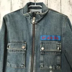 美品DIESEL デニムジャケット ダメージウォッシュ加工 ミリタリーレア品
