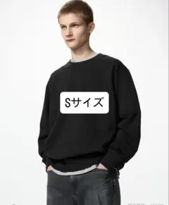 ユニクロ　スウェットシャツ　ブラック S