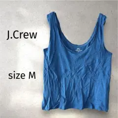 J.Crew ヴィンテージコットン タンクトップ M 青 幅広 ルーズ感 薄手のサムネイル