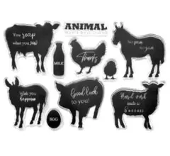 クリアスタンプ2064：アニマルシルエット《おまとめご購入で割引します！》