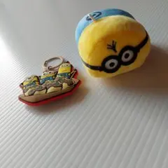 ミニオン〈ボブ、ケビン、スチュアート〉キーホルダー、マスコットぬいぐるみセット