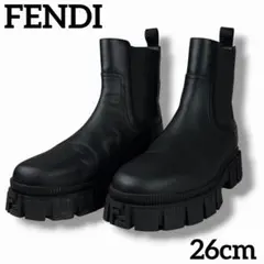美品 FENDI フェンディ サイドゴア ブーツ FF ロゴ 厚底 レザー 39のサムネイル