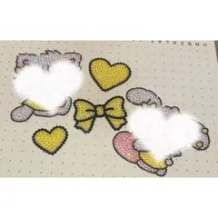 うちわ デコ パーツ セット 黄色