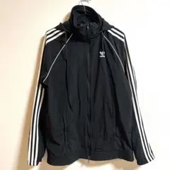 アディダスオリジナルスマウンテンパーカー　フード収納　スーパースター　黒　M