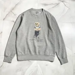 A19076 美品 ポロラルフローレン 22年モデル ポロベアスウェット 灰M
