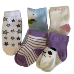 【新品】ベビー キッズ ソックス 5足セット 靴下 7㎝～9㎝相当 a