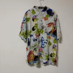 美品✨JOGAL 【XXL】カラフル花柄 半袖シャツ