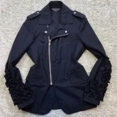 美品 コムデギャルソンオム プリュス フリルジャケット AD2011 黒 XS