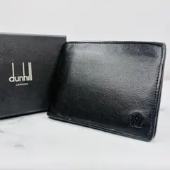 【美品】dunhill 二つ折り財布 ブラック 札入れ