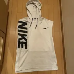 Nike DRI-FIT ホワイト ノースリーブパーカー フード付きS