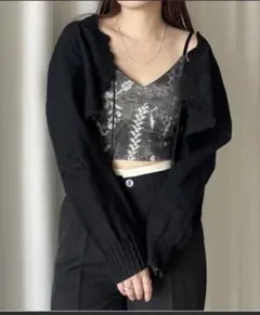 ほぼ新品　アメリMEDI BATTEN LACE BOLERO BLOUSEのサムネイル