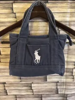 POLO RALPH LAUREN キャンバスミニトート ネイビー