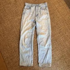 GUハイライズストレートデニム ライトブルーMのサムネイル