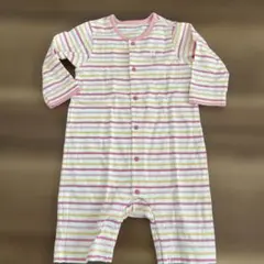 ミキハウス ストライプロンパース