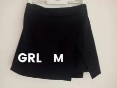 GRL ブラック アシンメトリー パンツ ミニスカート