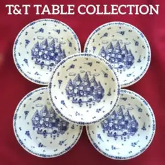 T&T 東濃陶器 美濃焼 ブルー カレー皿 5枚セット シマリス結婚式のサムネイル