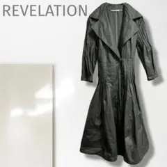 k3【REVELATION】トレンチコート/美品 高見え ロング丈 きれいめ 柔