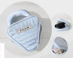 新品未使用未開封　q bag parisノベルティ　オリジナル三角ポーチ　ブルー
