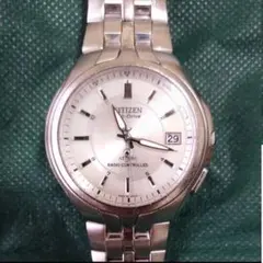 CITIZEN ATTESA エコドライブ 電波ソーラー 稼働 シルバー