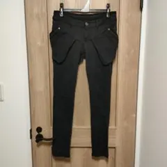 古着 ブラックスキニーパンツ【M】