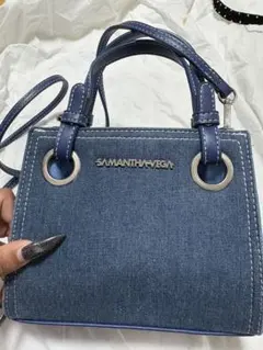 【美品】SAMANTHAVEGA サマンサベガ デニム ミニバッグ ショルダーのサムネイル