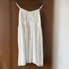 LOWRYS FARM ローリーズファーム チュール キャミワンピ アイボリー