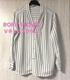 ROPE’ PICNIC ストライプ Vネックブラウス