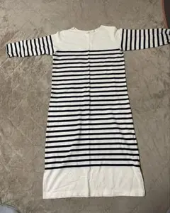 BEAMS BOY ボーダー長袖ワンピース