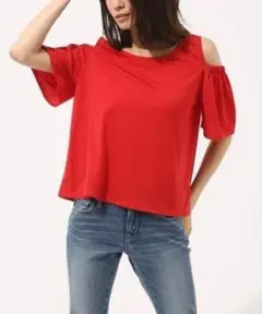 新品未使用　アズールバイマウジー　オープンショルダー Tシャツ　カットソー　S