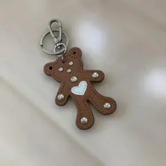 クマ型ブラウンキーホルダー