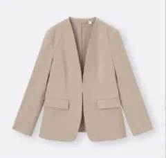 GU ウォッシャブルノーカラージャケットZ+E Mサイズ