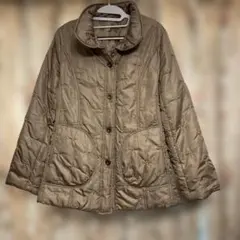 ベージュ　キルティングジャケット　L