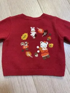 familiar 赤いカーディガン 80