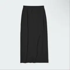 UNIQLO ウルトラストレッチアクティブナローマキシスカート ブラック L
