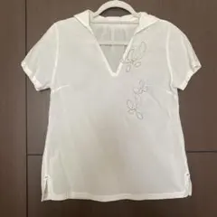 パラスパレス　半袖 ブラウス 花柄刺繍のサムネイル