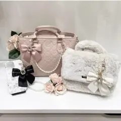 未使用Maison de FLEUR リボンチャームブラック
