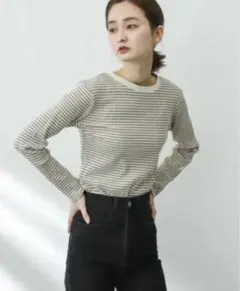 SENSE OF PLACE クルーネックリンガーボーダーTシャツのサムネイル