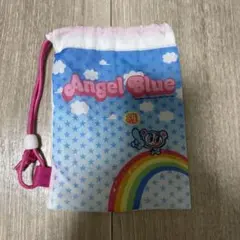 エンジェルブルー　ショッパー風ポーチ　ガチャガチャ