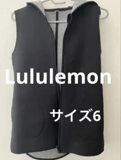 Lululemon フード付きダウンベスト ブラック - メルカリ