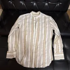 ABAHOUSE アバハウス　バンドカラーシャツ ストライプ サイズsのサムネイル