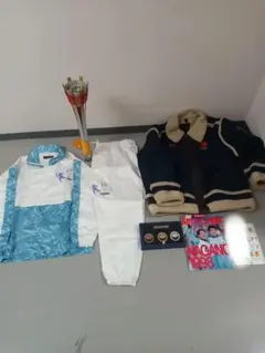 【激レア 未使用】1998年 長野オリンピック 聖火リレー トーチ 公式ウエア等 激レア 未使用】1998年 長野オリンピック 聖火リレー トーチ