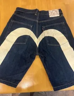 EVISU ピンク大黒 7001 W32 ハーフパンツ 赤耳 ワンウォッシュ - メルカリ
