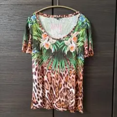 Desigual ボタニカル柄 半袖Tシャツ Mのサムネイル