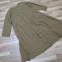 ネストローブ　ロング　ワンピース　ダブルレスト　リネン　長袖