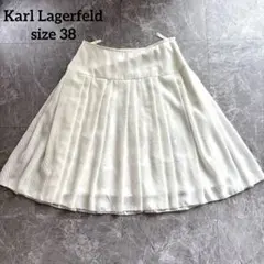 Karl Lagerfeld フレアスカート ジャカード 白　レディースのサムネイル